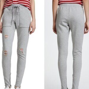 Pam & Gela Distressed Light Gray Sweatpants Size Small